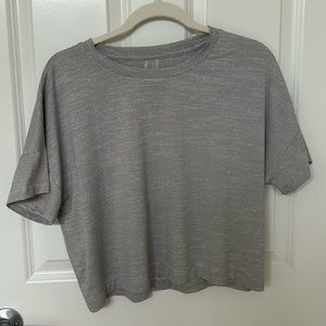 Gray All In Motion Cropped Tee
